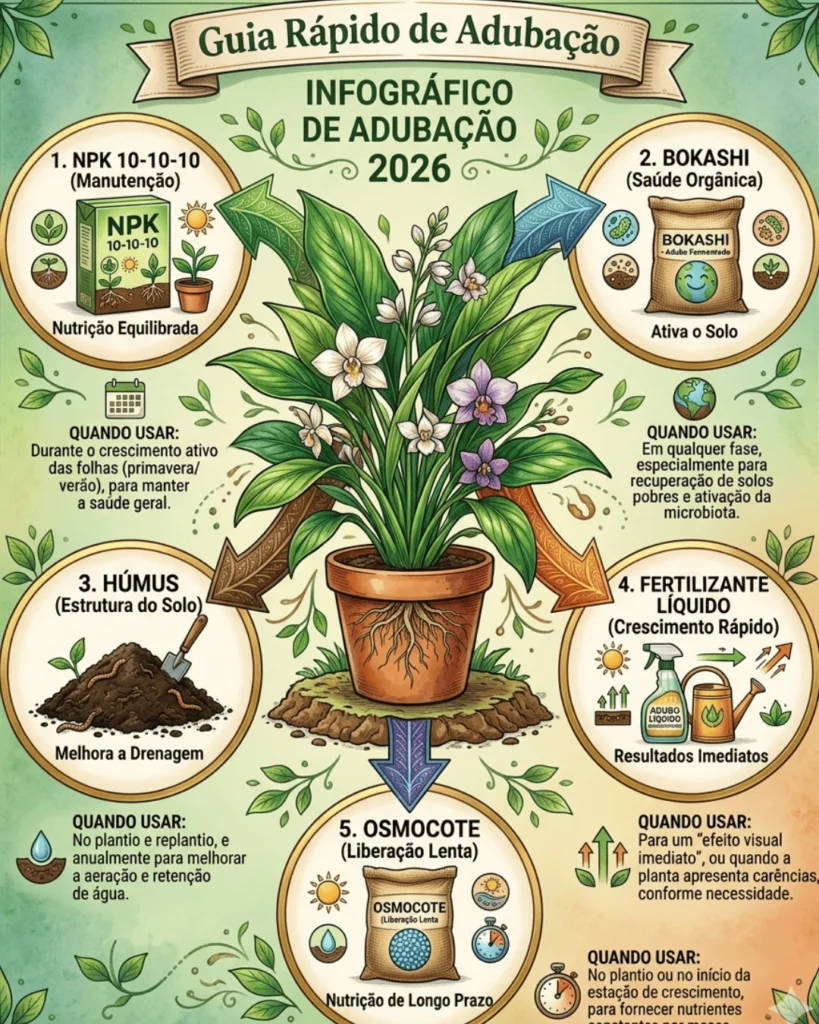 Infográfico: melhor adubo para horta em vaso