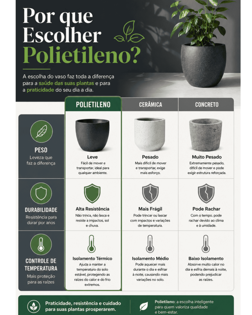 Vaso de plastico para plantas: Melhor de Polietileno