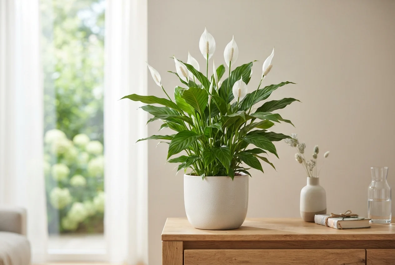 Lírio da paz elegância que purifica o ambiente | verdenavaranda.com.br Lírio da paz elegância que purifica o ambiente