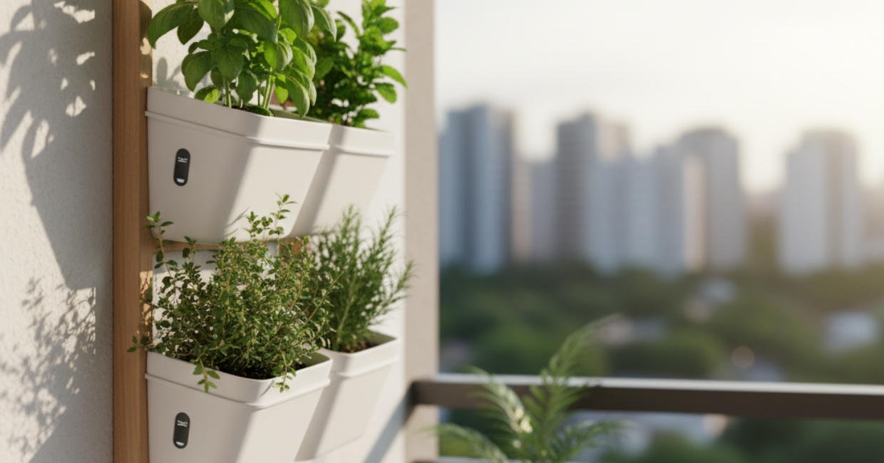 horta vertical autoirrigável