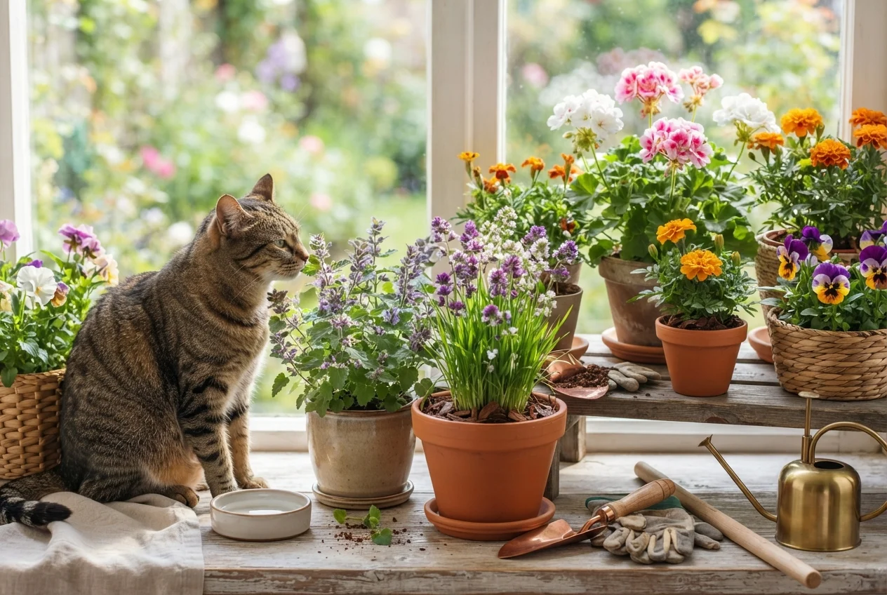 Como Cultivar Flores Não Tóxicas para Gatos | verdenavaranda.com.br Como Cultivar Flores Não Tóxicas para Gatos