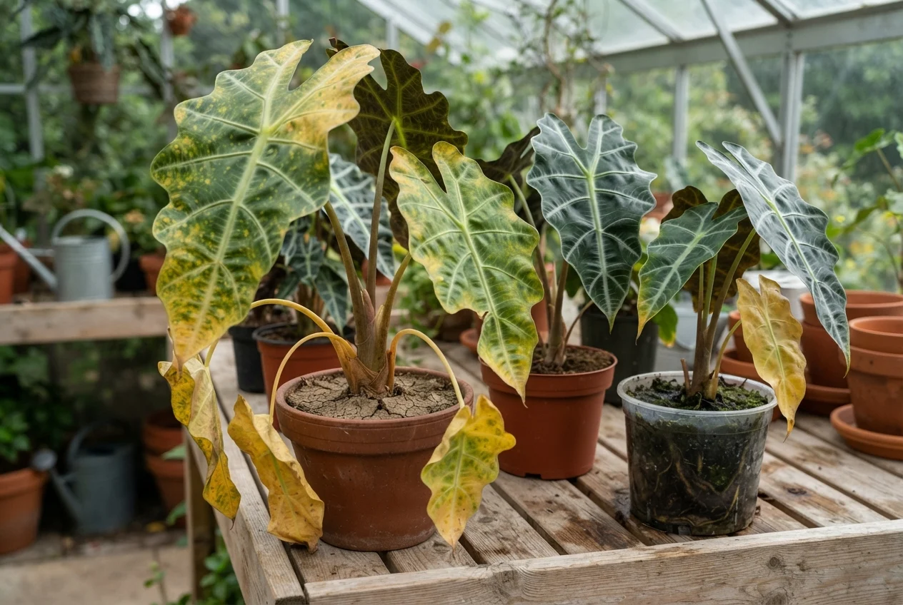 Sintomas e Causas do Amarelecimento em Alocasias | verdenavaranda.com.br Alocasia Folha Amarela? Sintomas e Causas