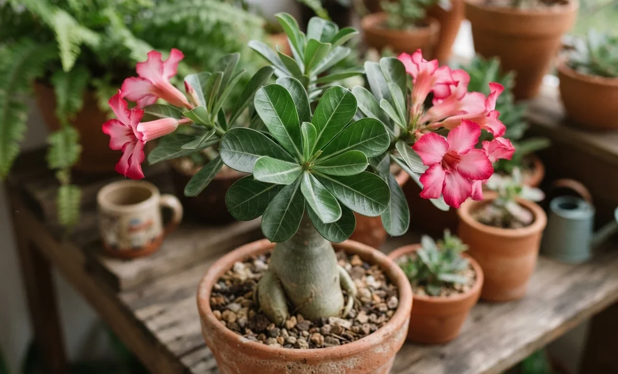 Como Curar Folhas Amarelas na Rosa do Deserto e Evitar a Queda
